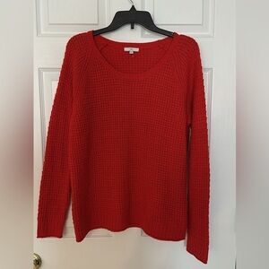 GAP Vibrant Red Crew Neck Sweater